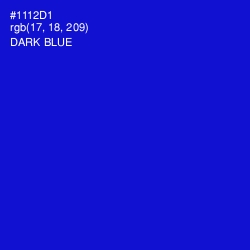 #1112D1 - Dark Blue Color Image