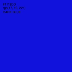 #1113DD - Dark Blue Color Image