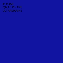 #1114A0 - Ultramarine Color Image