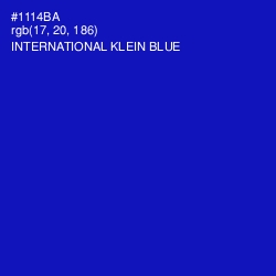 #1114BA - International Klein Blue Color Image