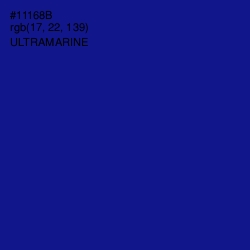 #11168B - Ultramarine Color Image