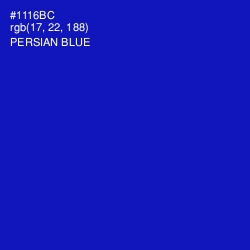 #1116BC - Persian Blue Color Image