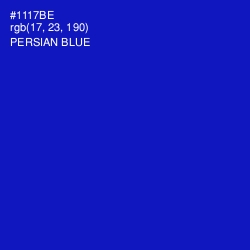 #1117BE - Persian Blue Color Image