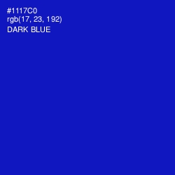 #1117C0 - Dark Blue Color Image