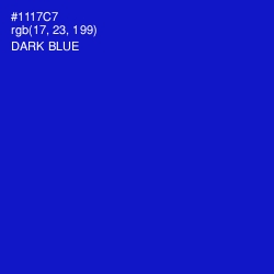 #1117C7 - Dark Blue Color Image