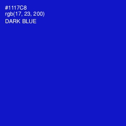 #1117C8 - Dark Blue Color Image