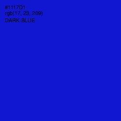 #1117D1 - Dark Blue Color Image