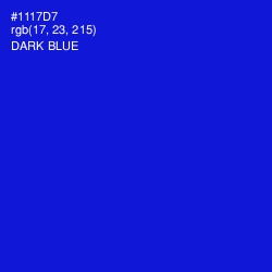 #1117D7 - Dark Blue Color Image