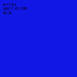 #1117E4 - Blue Color Image