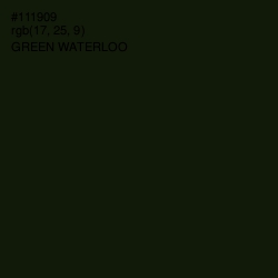 #111909 - Green Waterloo Color Image