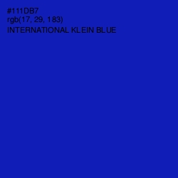 #111DB7 - International Klein Blue Color Image