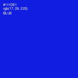 #111DE1 - Blue Color Image
