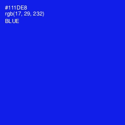 #111DE8 - Blue Color Image