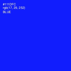 #111DFC - Blue Color Image
