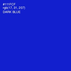 #111FCF - Dark Blue Color Image