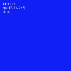 #111FF7 - Blue Color Image