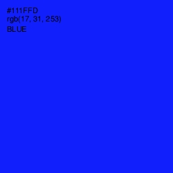 #111FFD - Blue Color Image