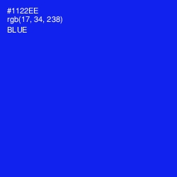 #1122EE - Blue Color Image