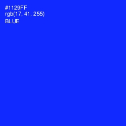 #1129FF - Blue Color Image