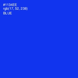 #1134EE - Blue Color Image