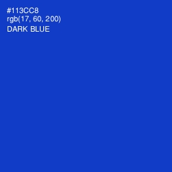 #113CC8 - Dark Blue Color Image