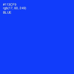 #113CF9 - Blue Color Image