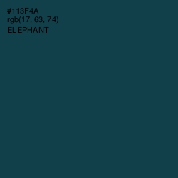 #113F4A - Elephant Color Image