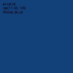 #113F78 - Regal Blue Color Image