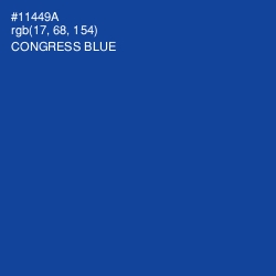 #11449A - Congress Blue Color Image