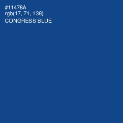 #11478A - Congress Blue Color Image