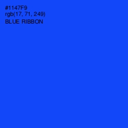 #1147F9 - Blue Ribbon Color Image