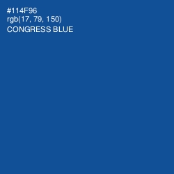 #114F96 - Congress Blue Color Image