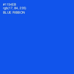 #1154EB - Blue Ribbon Color Image
