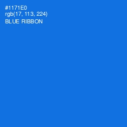 #1171E0 - Blue Ribbon Color Image