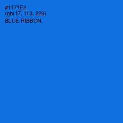 #1171E2 - Blue Ribbon Color Image