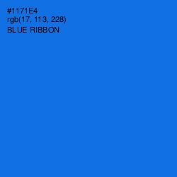 #1171E4 - Blue Ribbon Color Image