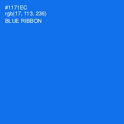 #1171EC - Blue Ribbon Color Image