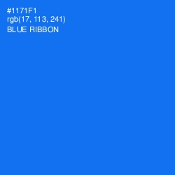 #1171F1 - Blue Ribbon Color Image