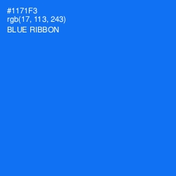 #1171F3 - Blue Ribbon Color Image