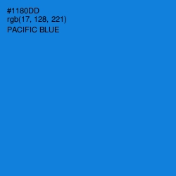 #1180DD - Pacific Blue Color Image