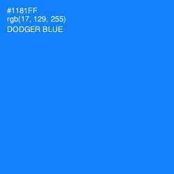 #1181FF - Dodger Blue Color Image