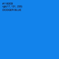 #1183EB - Dodger Blue Color Image