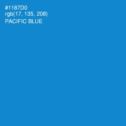 #1187D0 - Pacific Blue Color Image
