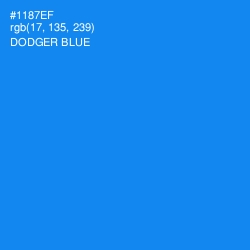 #1187EF - Dodger Blue Color Image