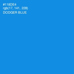 #118DE4 - Dodger Blue Color Image