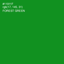 #11911F - Forest Green Color Image
