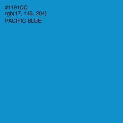 #1191CC - Pacific Blue Color Image