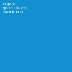 #1191D1 - Pacific Blue Color Image