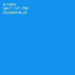 #1193EE - Dodger Blue Color Image