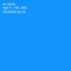 #1194FA - Dodger Blue Color Image